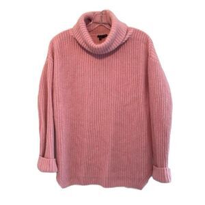 Theory Loryelle Turtleneck Sweater Naven Dust Pink Wool Knit XS